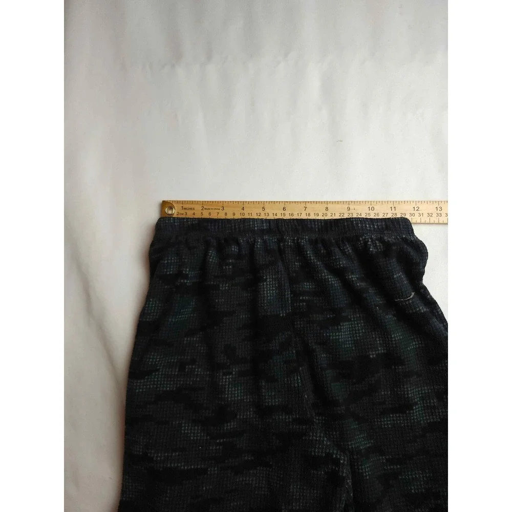 Cuddl Duds Boys Pajama Set L 10/12 Camo Thermal Waffle Knit 2pc